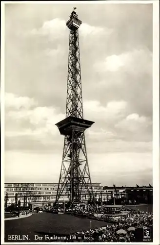 Ak Berlin Charlottenburg Westend, Der Funkturm, Ausstellungshallen