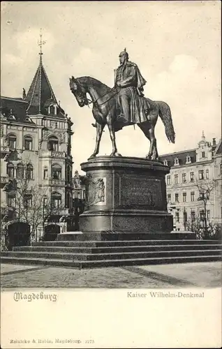 Ak Magdeburg an der Elbe, Kaiser Wilhelm Denkmal