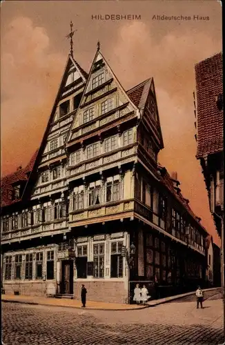 Ak Hildesheim in Niedersachsen, Altdeutsches Haus, Fachwerkhaus