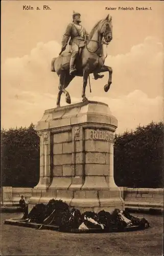 Ak Köln am Rhein, Kaiser Friedrich Denkmal