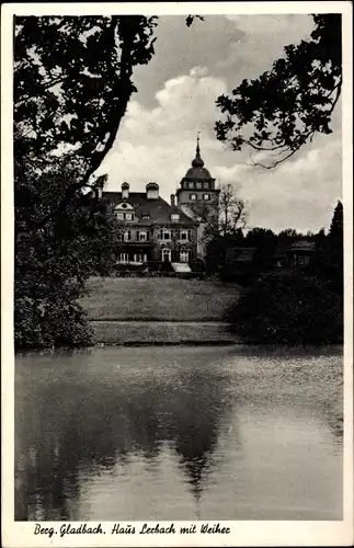 Ak Bergisch Gladbach, Haus Lerbach mit Weiher