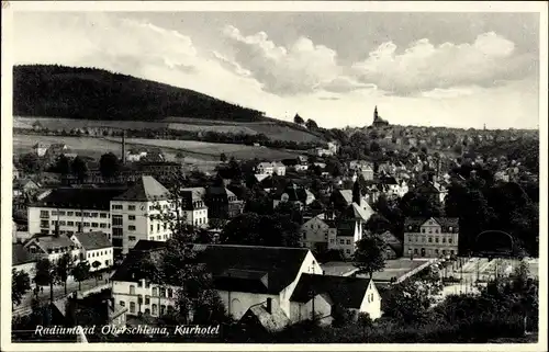 Ak Oberschlema im Erzgebirge, Totale mit Kurhotel