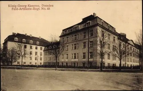 Ak Dresden Neustadt, König-Georg-Kaserne, Feld-Artillerie-Regt. Nr. 48