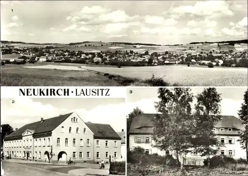 Ak Neukirch in der Lausitz, Panorama, HO Hotel Oberland, Jugendherberge