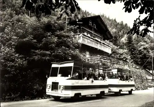 Ak Schwarzburg in Thüringen, Schweizerhaus, Schwarza-Express