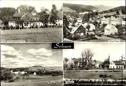 Ak Sehma Sehmatal im Erzgebirge, Erholungsheim des DTSB, Unterer Ortsteil, Teilansicht