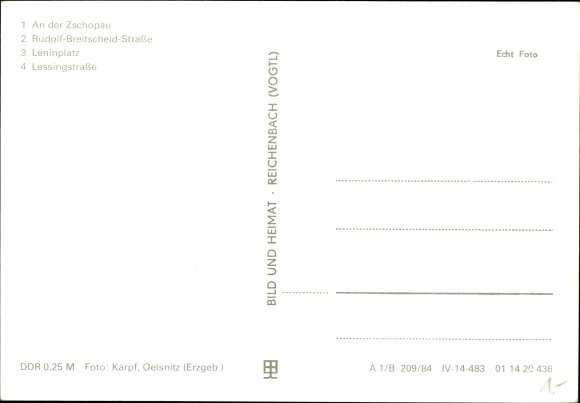 Ak Zschopau im Erzgebirge Sachsen, An der Zschopau, Rudolf-Breitscheid ...