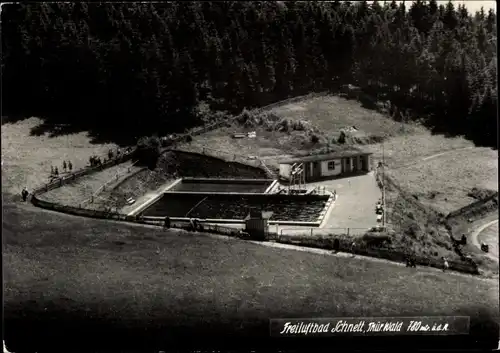 Ak Schnett Masserberg in Thüringen, Freibad
