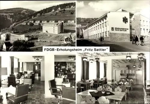 Ak Fehrenbach Masserberg in Thüringen, FDGB-Erholungsheim Fritz Sattler
