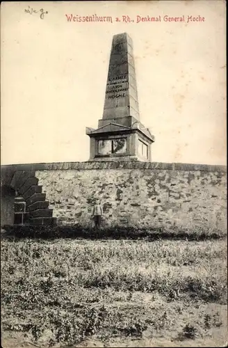 Ak Weissenthurm Rhein, Denkmal General Hoche