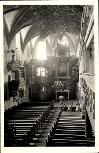 Ak Belgern in Sachsen, Kirche, Inneres, Altar