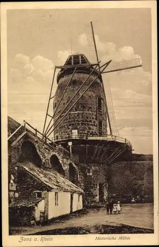 Ak Zons Dormagen am Niederrhein, Historische Mühle
