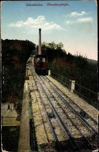 Ak Wiesbaden in Hessen, Nerobergbahn