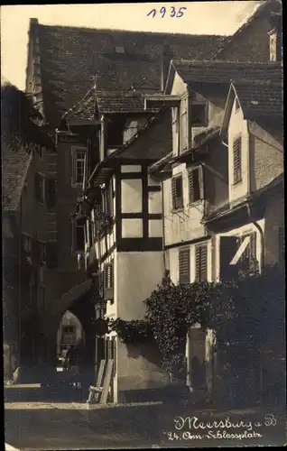 Foto Ak Meersburg am Bodensee, Häuser am Schlossplatz