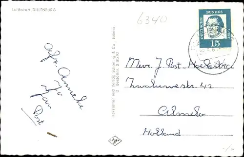 Ak Dillenburg in Hessen, Teilansicht