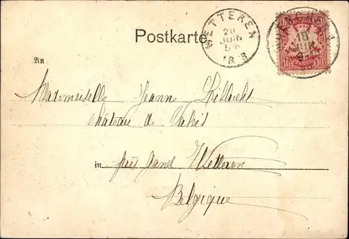 Mondschein Ak München, Neues Rathaus m. Mariensäule