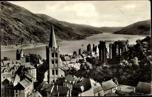 Ak Bacharach am Rhein, Werner-Kapelle, Panorama