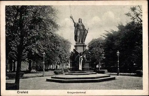 Ak Krefeld am Niederrhein, Kriegerdenkmal