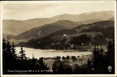 Ak Titisee Neustadt im Breisgau Hochschwarzwald, Blick auf Feldberg, Panorama