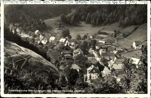 Ak Rohrbach b. Sitzendorf i. Schwarzatal, Blick ins Tal von der Hermannsklause aus