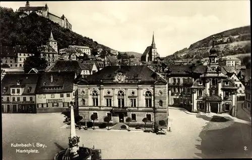 Ak Kulmbach in Oberfranken, Marktplatz