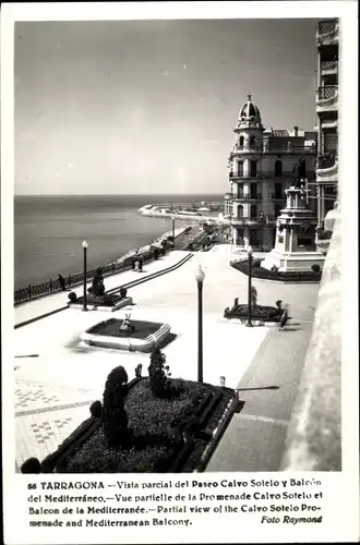 Ak Tarragona Katalonien Spanien, Teilansicht der Promenade
