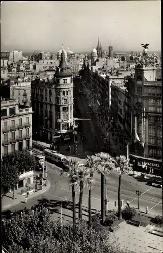 Ak Barcelona Katalonien Spanien, Plaza Universidad y Calle Pelayo