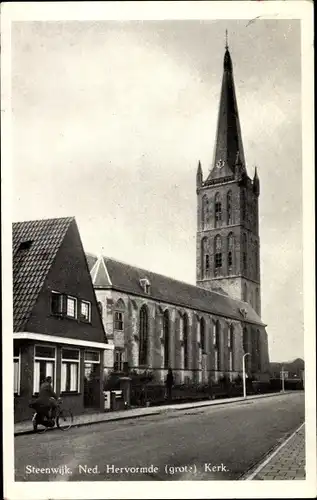 Ak Steenwijk Overijssel, Ned. Herv. grote Kerk