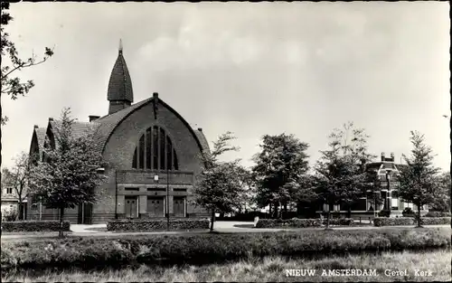 Ak Nieuw Amsterdam Emmen Drenthe Niederlande, Geref. Kerk