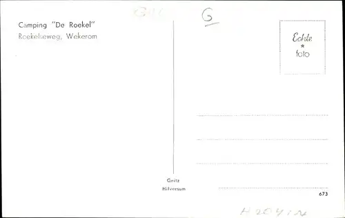 Ak Wekerom Gelderland, Camping De Roekel, Roekelseweg