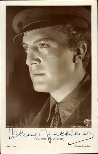 Ak Schauspieler Werner Fuetterer, Portrait, Autogramm