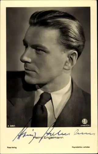 Ak Schauspieler Heinz Engelmann, Portrait, Autogramm