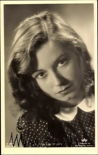 Ak Schauspielerin Maria Landrock, Portrait, Ross Verlag A 2991 1, Autogramm