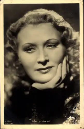 Ak Schauspielerin Marte Harell, Portrait, Autogramm