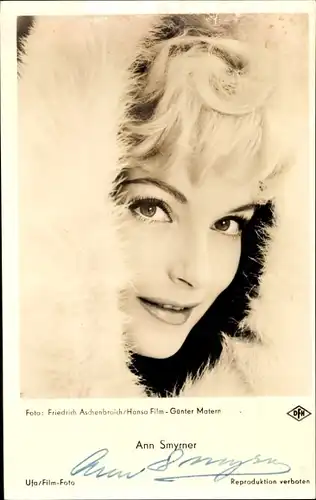 Ak Schauspielerin Ann Smyrner, Portrait, UFA Film, Autogramm