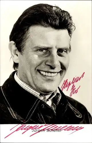 Ak Schauspieler Jürgen Scheller, Autogramm