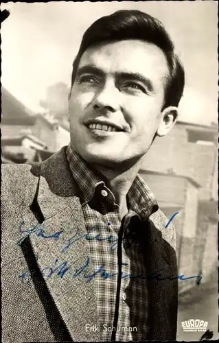 Ak Schauspieler Erik Schuman, Portrait, Autogramm, Film Himmel ohne Sterne