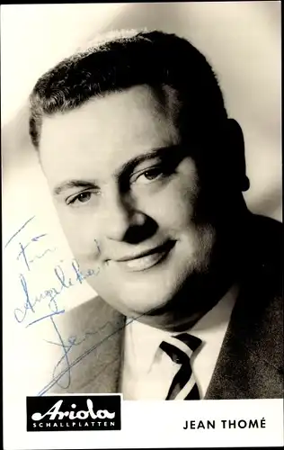Ak Schauspieler und Sänger Jean Thomé, Portrait, Autogramm