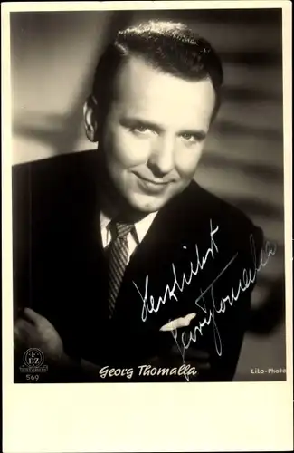 Ak Schauspieler Georg Thomalla, Portrait, Autogramm