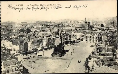 Ak Kortrijk Courtrai Westflandern, Grand Place