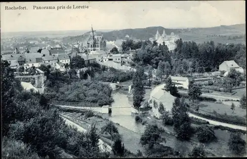 Ak Rochefort Wallonien Namur, Panorama pris de Lorette