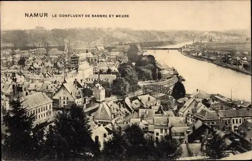 Ak Namur Wallonien, Le Confluent de Sambre et Meuse