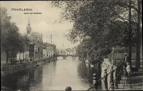 Ak Charleroi Wallonien Hennegau, Quai de Namur