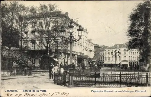 Ak Charleroi Wallonien Hennegau, Entrée de la Ville