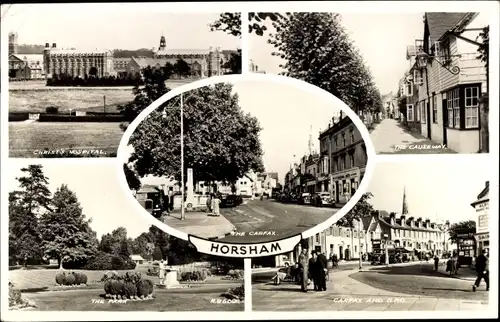 Ak Horsham West Sussex England, Christs Hospital, The Causeway, The Park, The Carfax