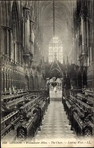 Ak Westminster London City, Westminster Abbey, The Choir