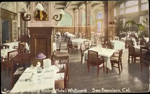 Ak San Francisco Kalifornien USA, Hotel Whitcomb, Dining Room