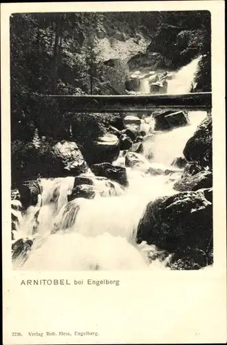 Ak Engelberg Kanton Obwalden Schweiz, Arnitobel Wasserfall