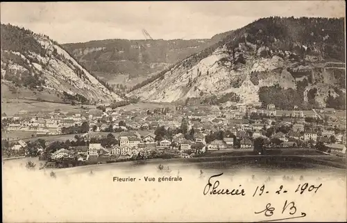 Ak Fleurier Val de Travers Kanton Neuenburg, Vue generale