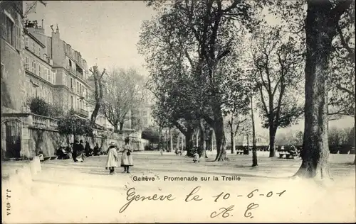 Ak Genève Genf Schweiz, Promenade sur la Treille